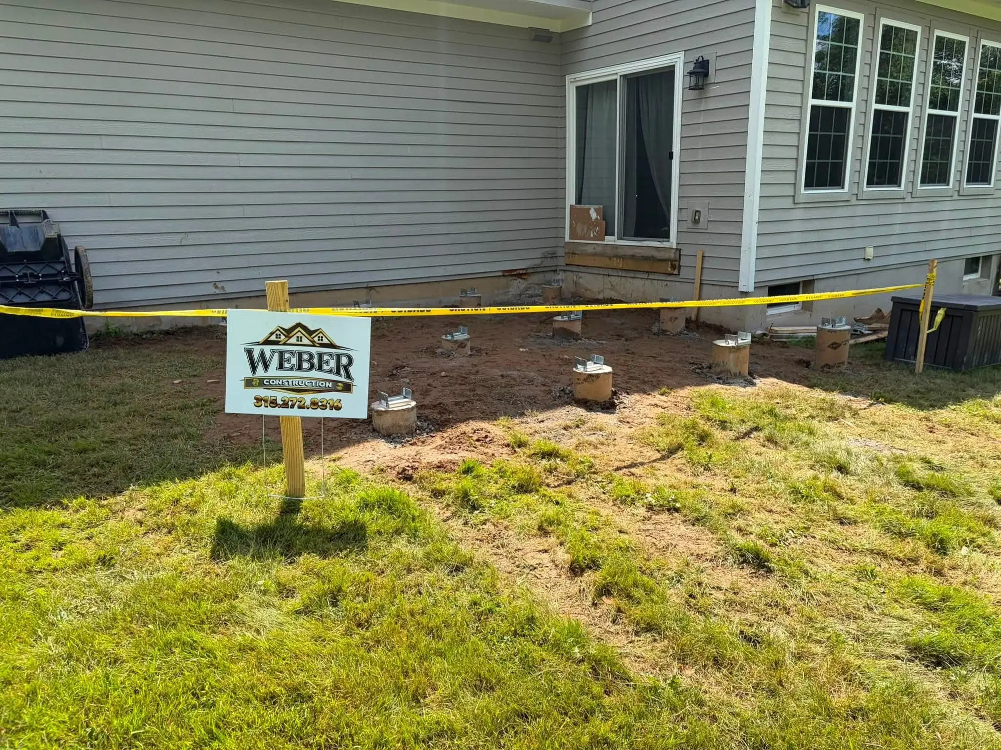 Framing project by Weber Construction — Custom backyard deck build