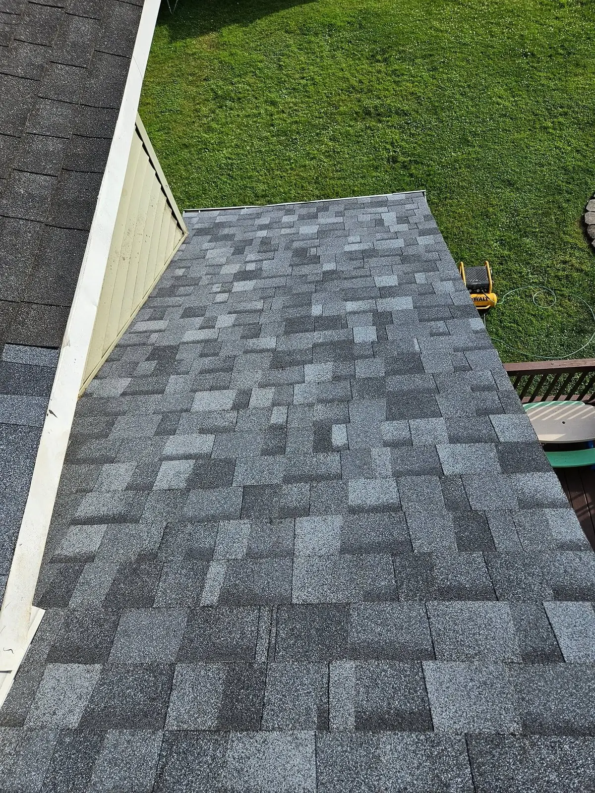 Finished roofing by Weber Construction