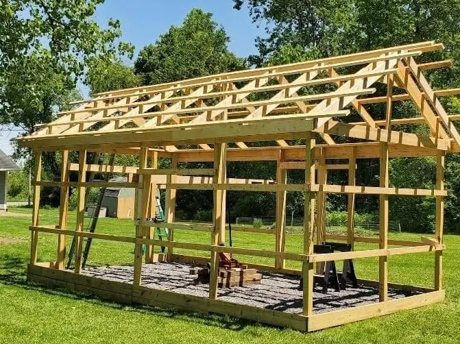 Finished framing by Weber Construction