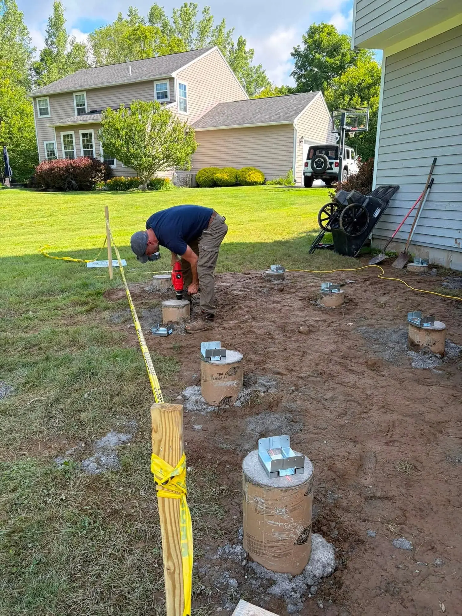 Framing work in progress by Weber Construction