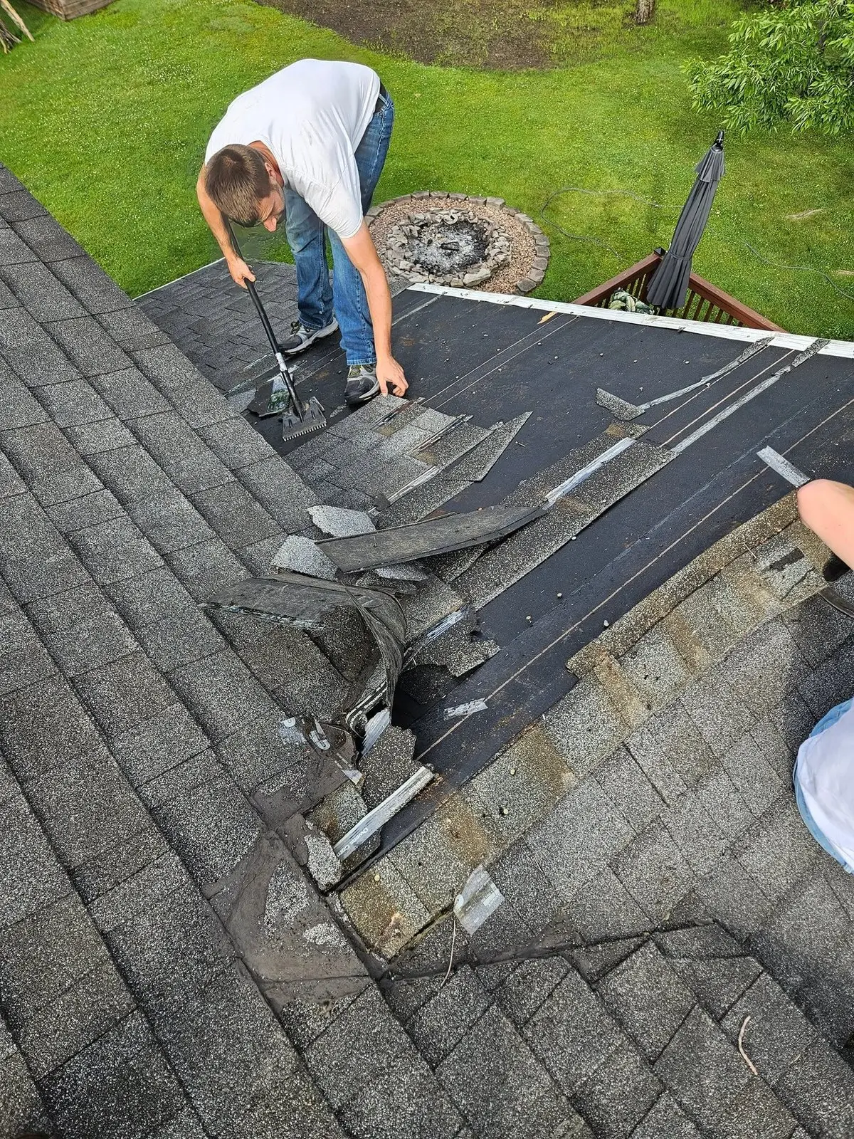 Roofing — Weber Construction crew at work